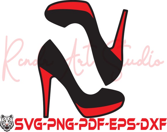 Red Bottom Stiletto Heels SVG, High heels svg, High Heel Shoe Svg