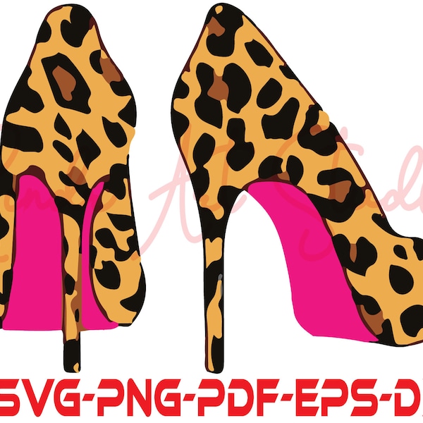 leopard bottom stiletto heels svg, High heel shoe svg, Louboutin heels svg,svg for shirt