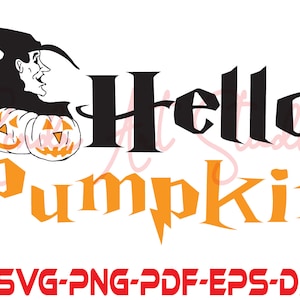 Hello Pumpkin - Téléchargement numérique instantané, fichiers svg, ai, dxf, eps, png, studio3 et jpg inclus ! Automne, Automne, Halloween, Cursive, Signe, svg