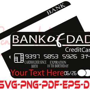 Bank of Dad SVG, Cadeau voor papa, Vaderdagcadeau, Vaderdag SVG, Cadeau voor man, Grappig Vaderdagcadeau, Vaderdag, Bank of Dad Uw tekst hier