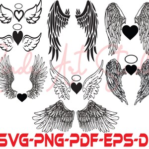 Ailes d’ange bundle svg, svg ailes d’ange, ailes svg, bébé svg, svg nouveau-né, fichiers de coupe numérique, png, cricut, clipart, svg ange, utilisation commerciale