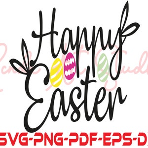Happy Easter SVG, easter svg, spring decor, easter decor, bunny svg, png, sublimation easter design, Easter Svg, adobe illustrator, ai files