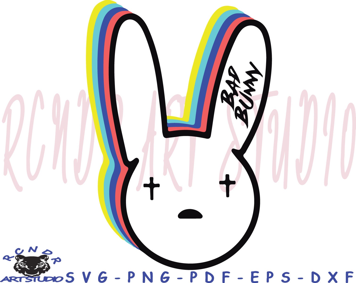 Bad Bunny Svg Cut File Bad Bunny Logo SVG Layered Bad | Etsy