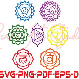 Chakras SVG Bundle SVG Yoga Kundalini Meditation Spiritual Svg Chakras SVG Clip Art Chakra Chakras Print Cricut Silhouette Cameo