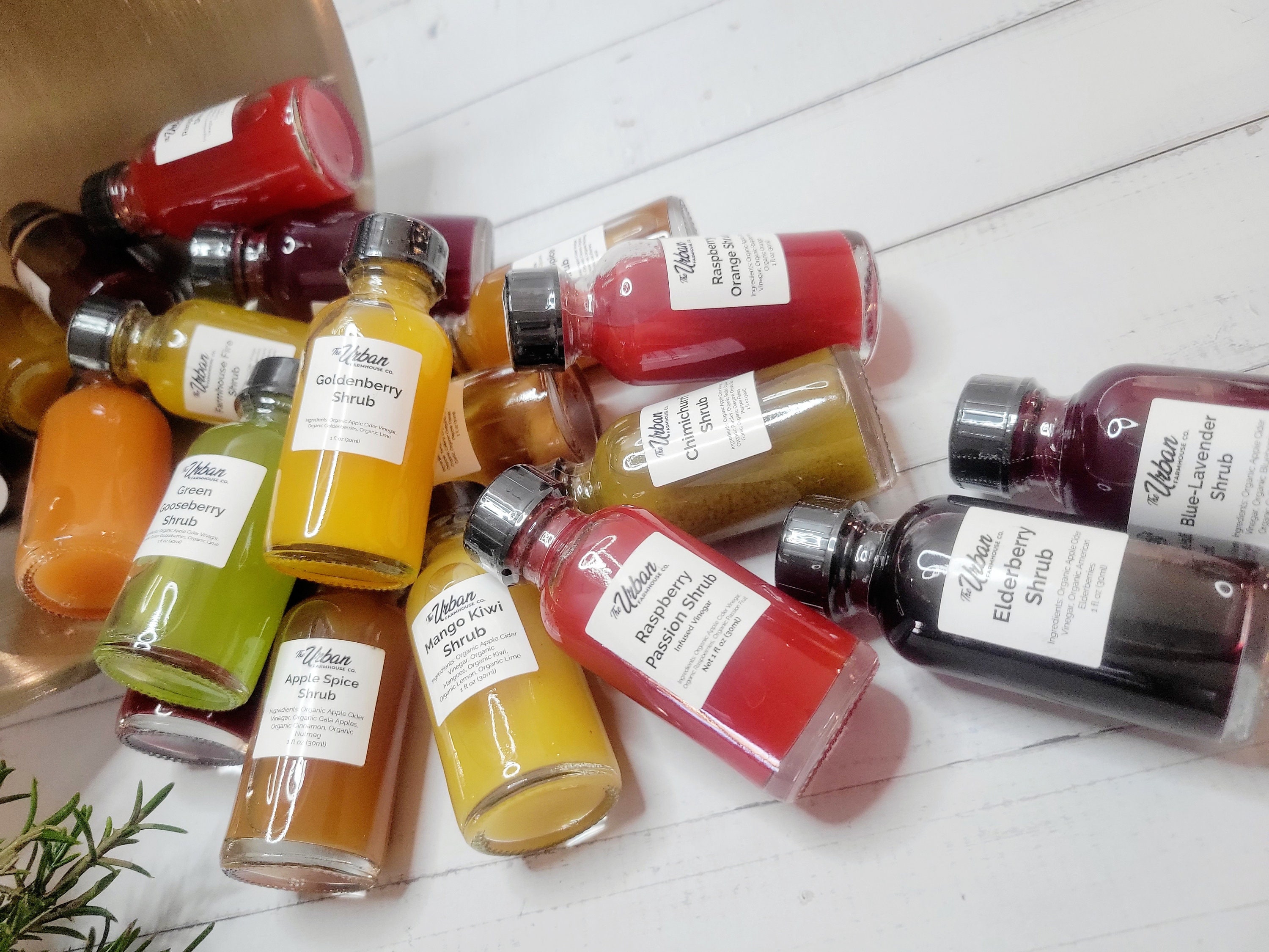 1 oz Vinegar Shrub Shots Plantbased 100 Natural Infused Vinegar