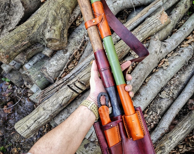 Survival Set In Your Struggle for Survival, Your New Best Friend, Tactical Shovel, Blacksmith Bushraft Knife and Portable Bowsaw All in One