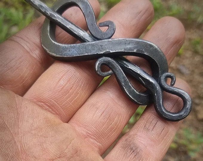 hand forged hair clip