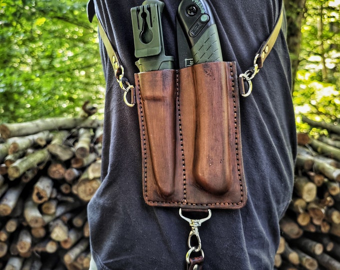 Functional Underarm Leather Holsters: Custom Protection for Your Knife and Saw Brand
