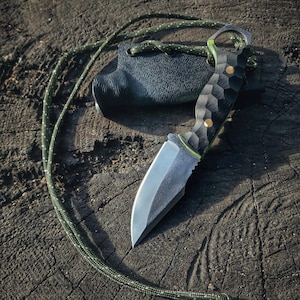 Stainless N690 steel tactical  neck knife with kydex  sheath