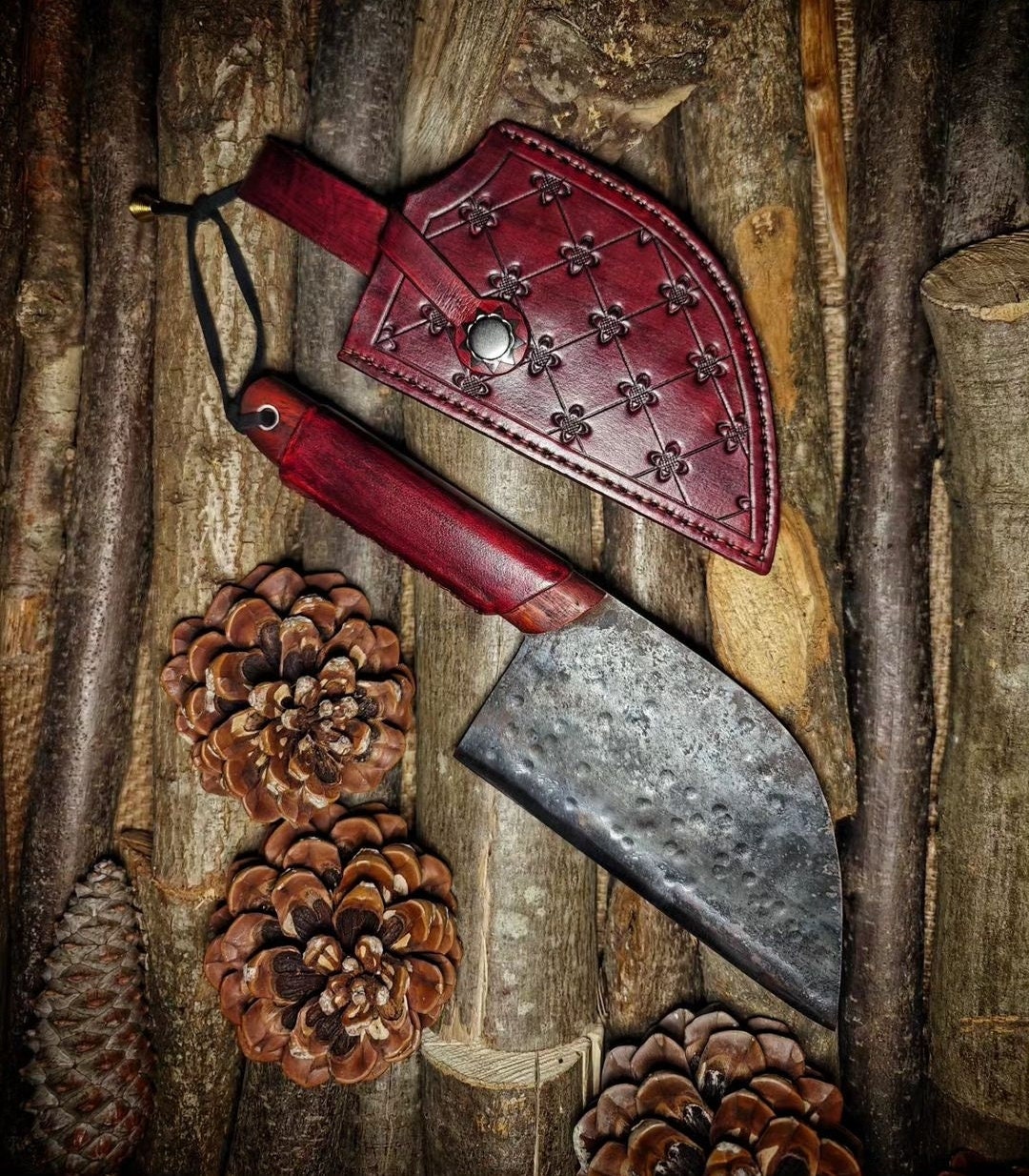 Damascus Serbian Cleaver Knife – MORF STEEL