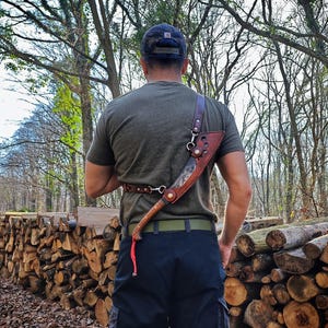 Handmade blacksmith uniquie style  custom carbon steel hunter bushcraft  machete knife with leather sheath