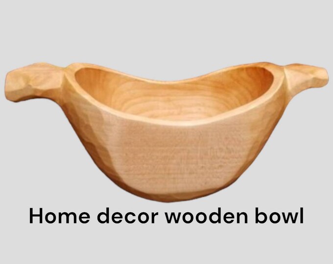 Wooden Bowls with Hand-Carved Unique Designs to Add Natural Beauty to Your Home Decor