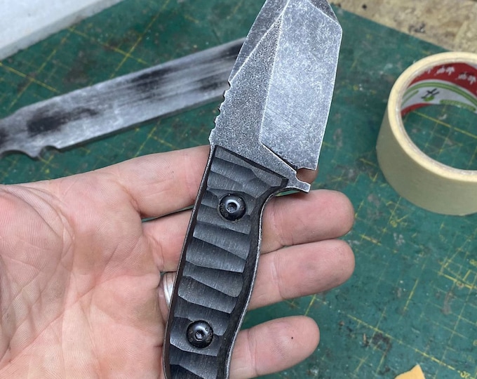 Custom blacksmith tactical knife with kydex sheath