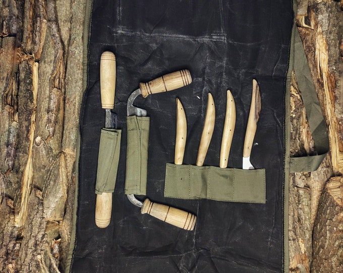 Wood carving tool forged bushcraft set basic knife chisels carving knife