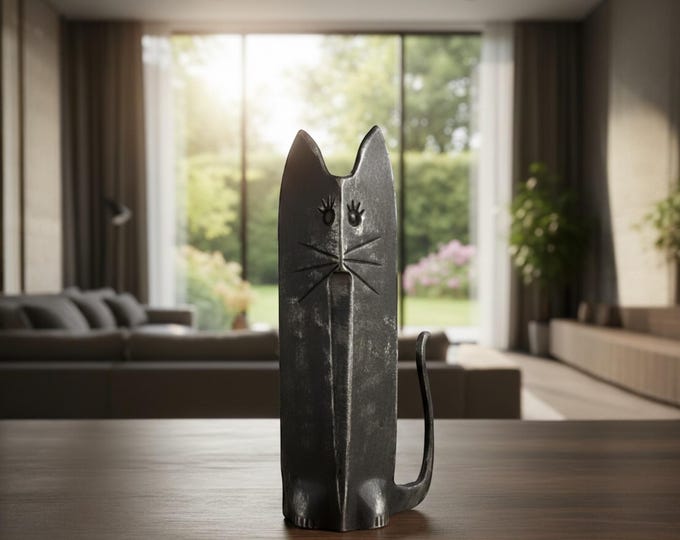 Cat of Iron: Unique Memories Shaped by Artistic Forging Blacksmith Art