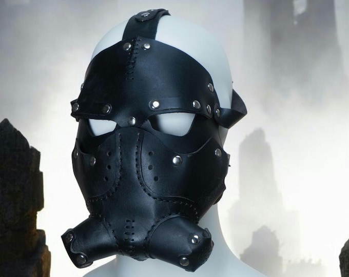 genuie leather handmade cosplay mask
