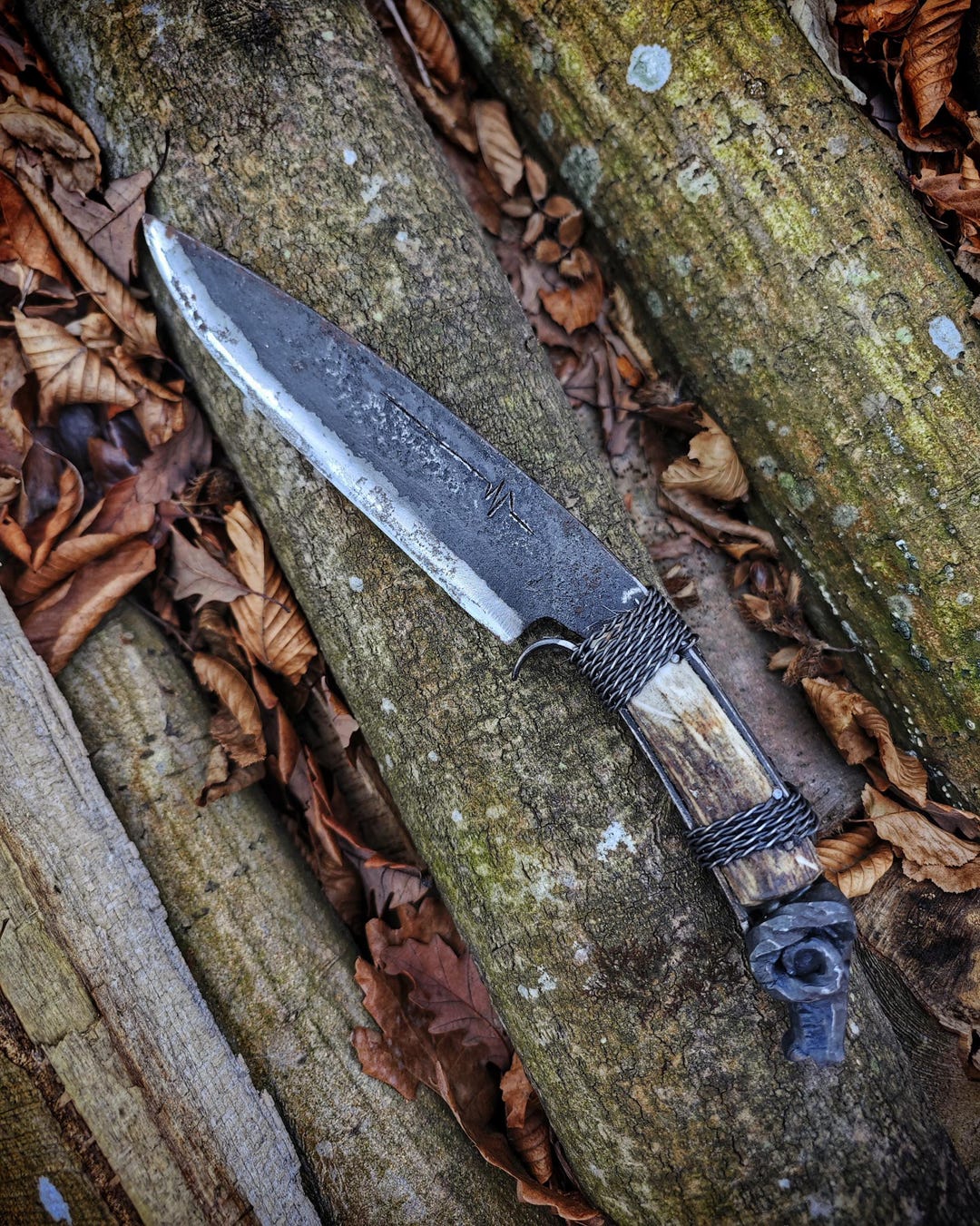 Hand-forged Ram Head Blade – Legendary Collectible Knife With