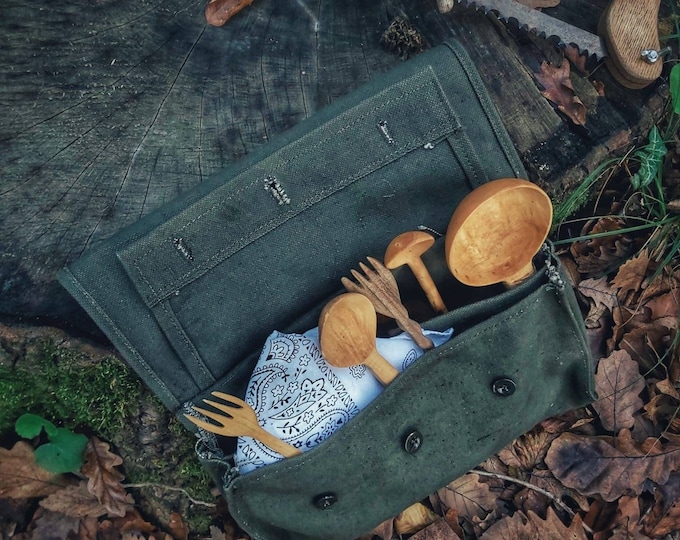 Canvas daily bag military style retro style