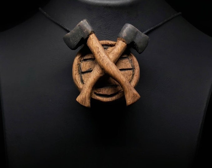 wooden handmade uniquie axes necklace gift for her pendant moms gift valentine day gifts