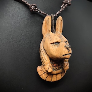 Handmade Anubis Figured Wooden Carved Pendants with Symbolic Meaning - Unique and Mystical Jewelry