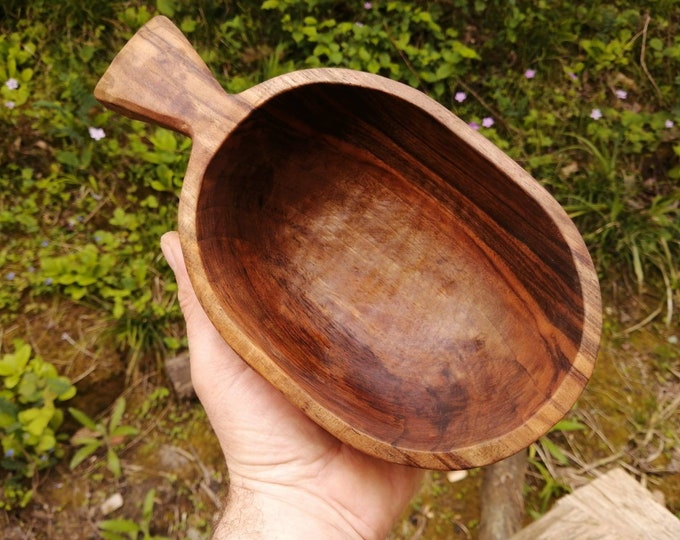 Handcraft carving cherry wood mug kuksa  gift for her gift for mom wooden guksi handmade