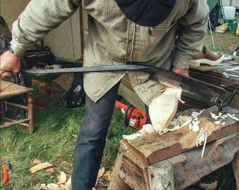 Wood carving tool forged bushcraft set creating complicated shapes by hand stock knife