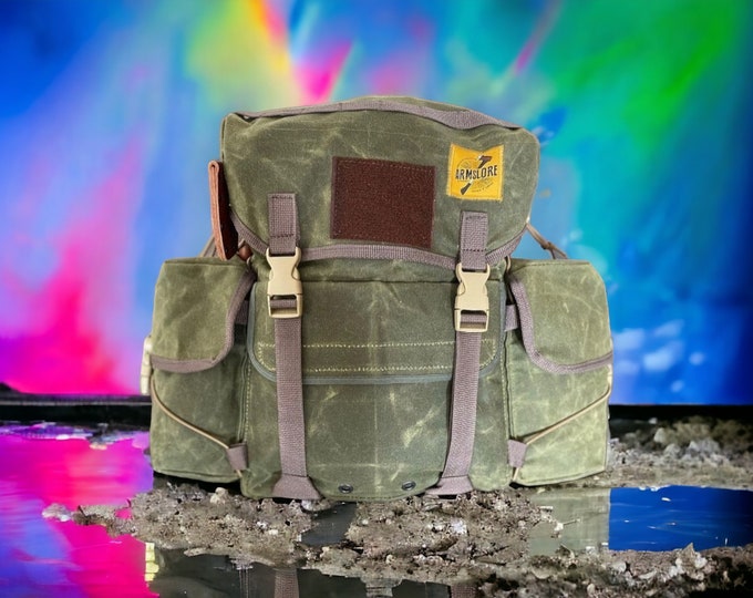 Handmade canvas bushcraft bag camper bag buscrafter bag survival bag rustic bag mountan am bag tactical bag