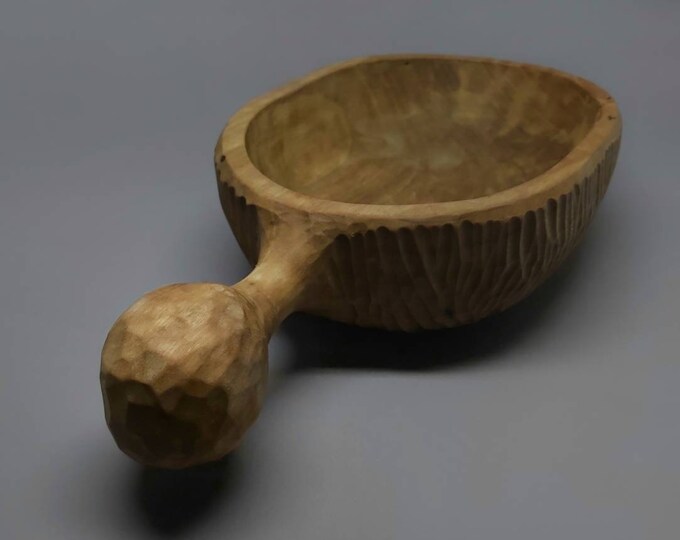 bushcraft hand carved rustic rouge bowl gift for father gift for camper