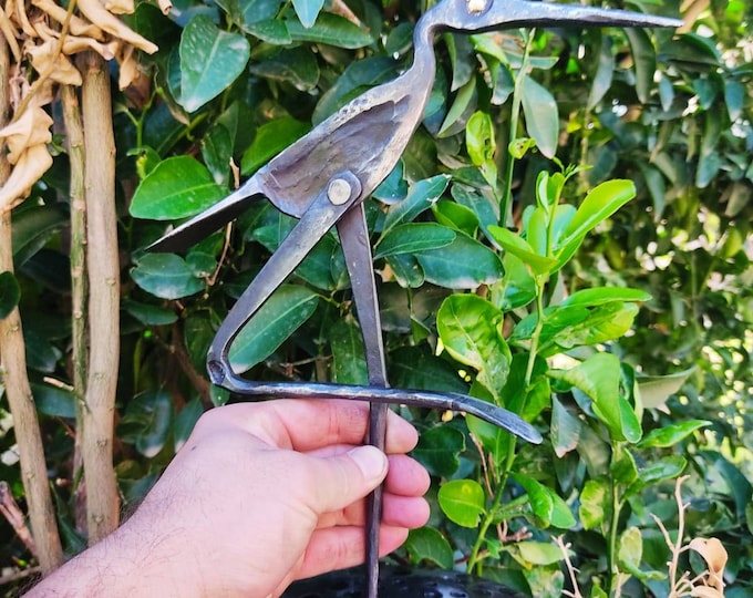 Blacksmith hand forged bird sculpture