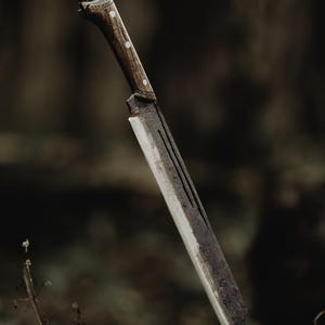 Handmade Forest Knife with Back Sling and Leather Sheath