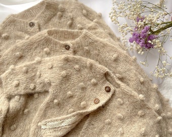 Light as a feather but warm children's cardigan made of alpaca wool