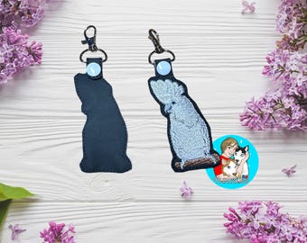 Cockatoo Embroidered Keychain | Umbrella Cockatoo keychain | Parrot Keychain | Parrot | Keychain | Keyfob