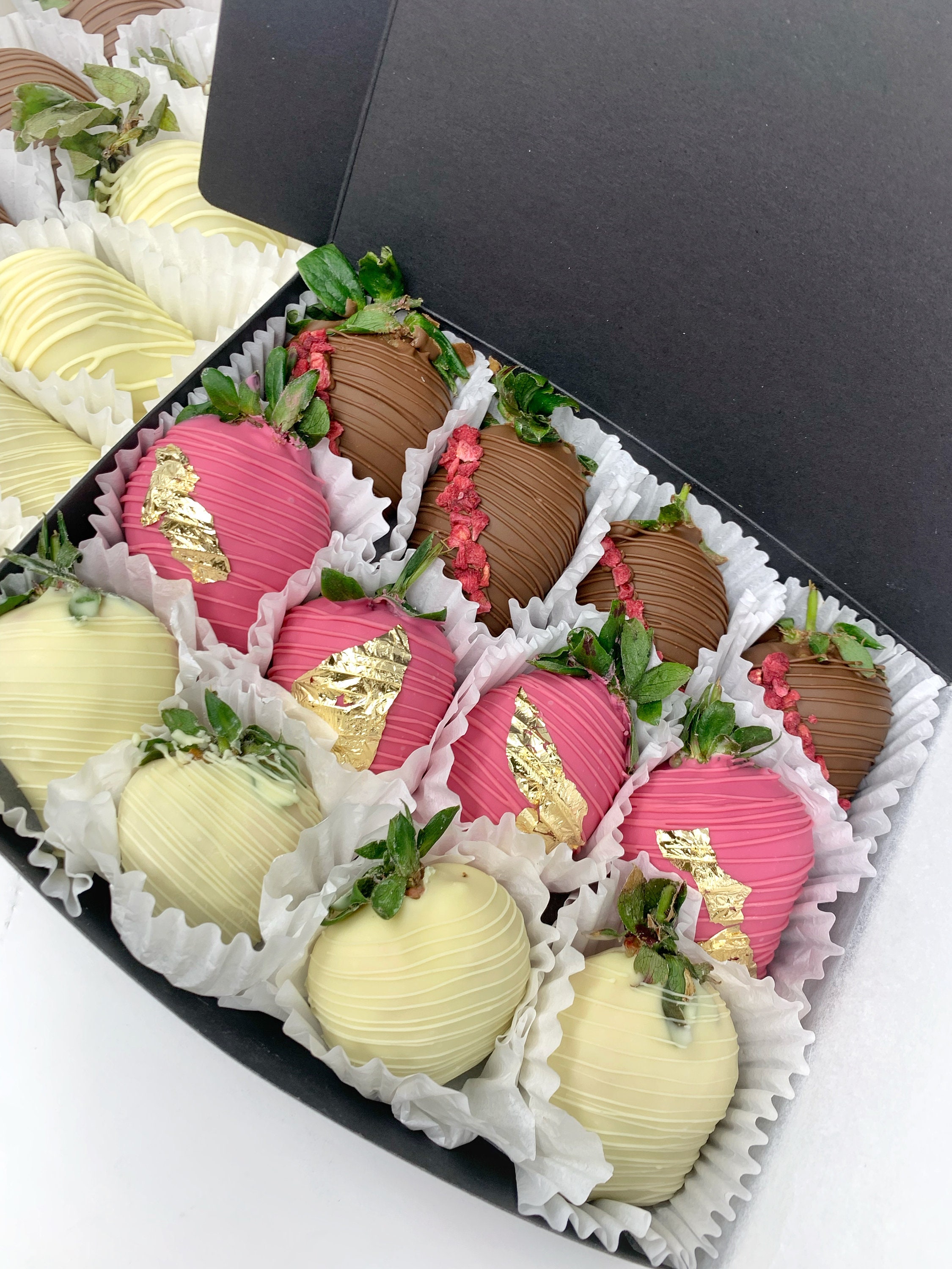 Chocolate Covered Strawberries Gift Box Etsy UK