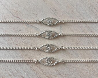 Silver Evil Eye Bracelet