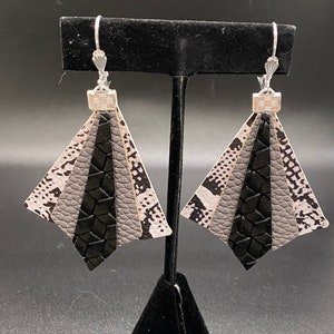 Lightweight Faux Leather Earrings