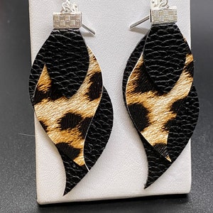 Lightweight Faux Leather Earrings