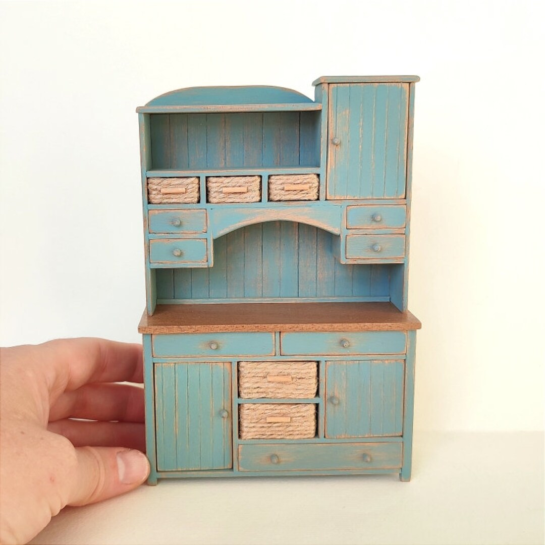 1/12 Dollhouse Kitchen Hutch. Miniature Kitchen Furniture. Etsy