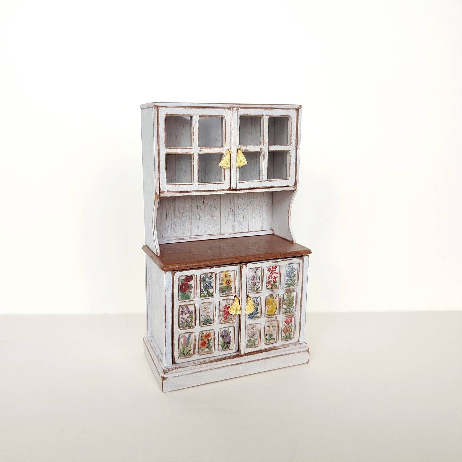 Dollhouse Kitchen Hutch. Miniature Buffet. Artisan Rustic Etsy