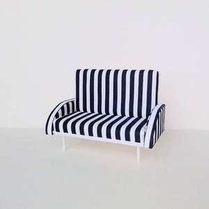 1/12 scale Dollhouse Sofa. Modern Dollhoust furniture. miniature couch. Handmade miniature furniture. Artisan dollhouse couch.