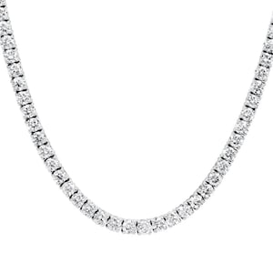 Tennis Necklace, 925 Sterling Silver Tennis Necklace, 3mm Round Cut Cubic Zirconia Necklace, Diamond Tennis Chain Necklace,Holiday,Gift,Love