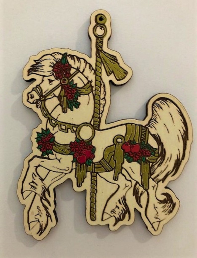 Carousel Horse Christmas Ornament, Carousel Horse Ornament, Carousel Horse, Carousel Horse Gifts, Carousel Horse Art, Carousel Horses image 1