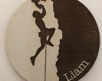 Personalized Male Rock Climber Christmas Ornament, Rock Climber Ornament, Climber Christmas Ornament, Bouldering, Personalized Climber Gifts