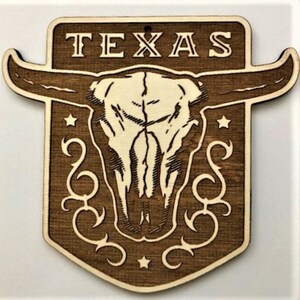 Texas Christmas Ornament, Texas Ornament, Texas Skull Ornament, Texas Gifts, Texas Art, Texas Ornament, Texas Christmas, Texas Longhorns