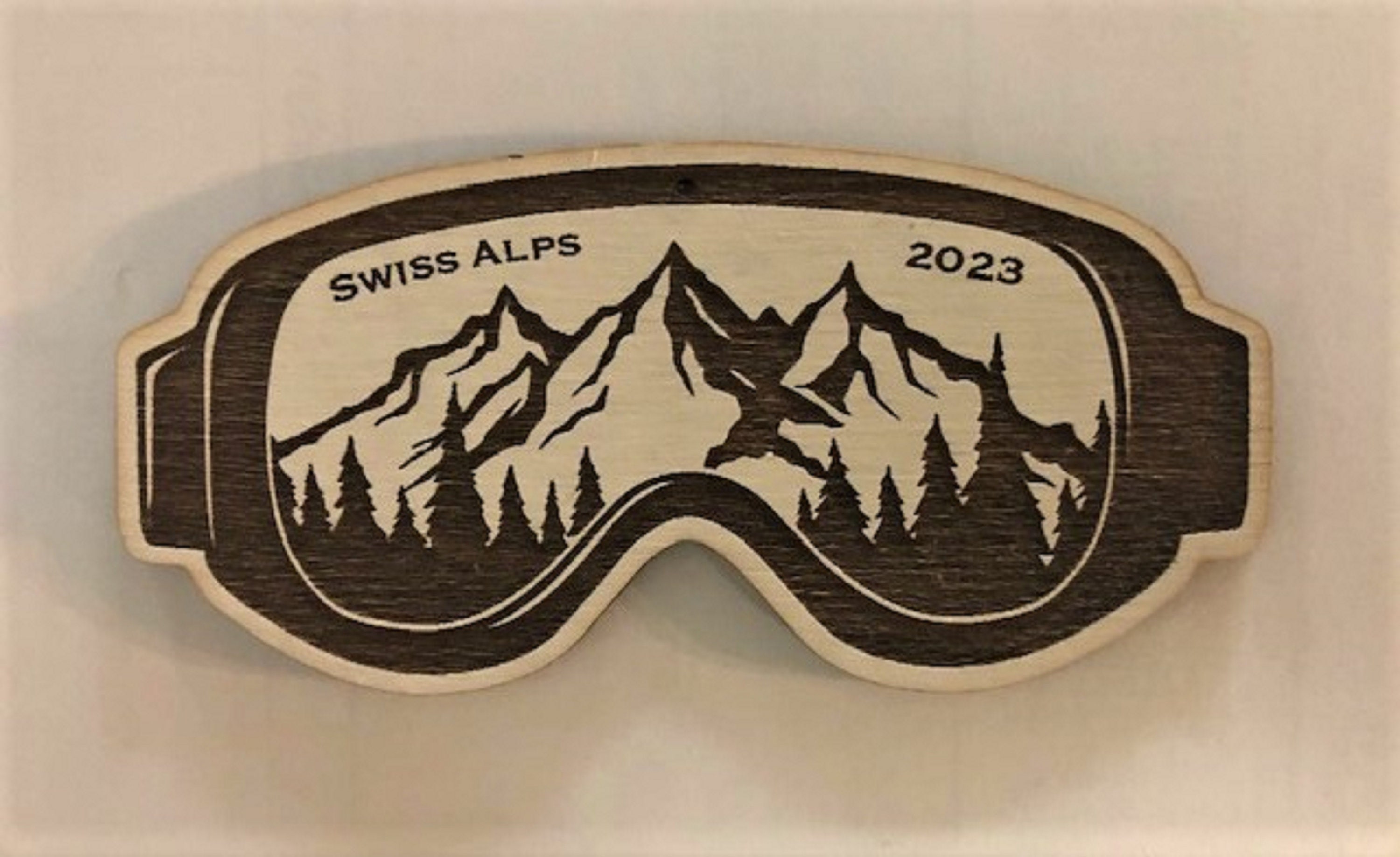 Personalized Ski Goggle Christmas Ornament Personalized Etsy