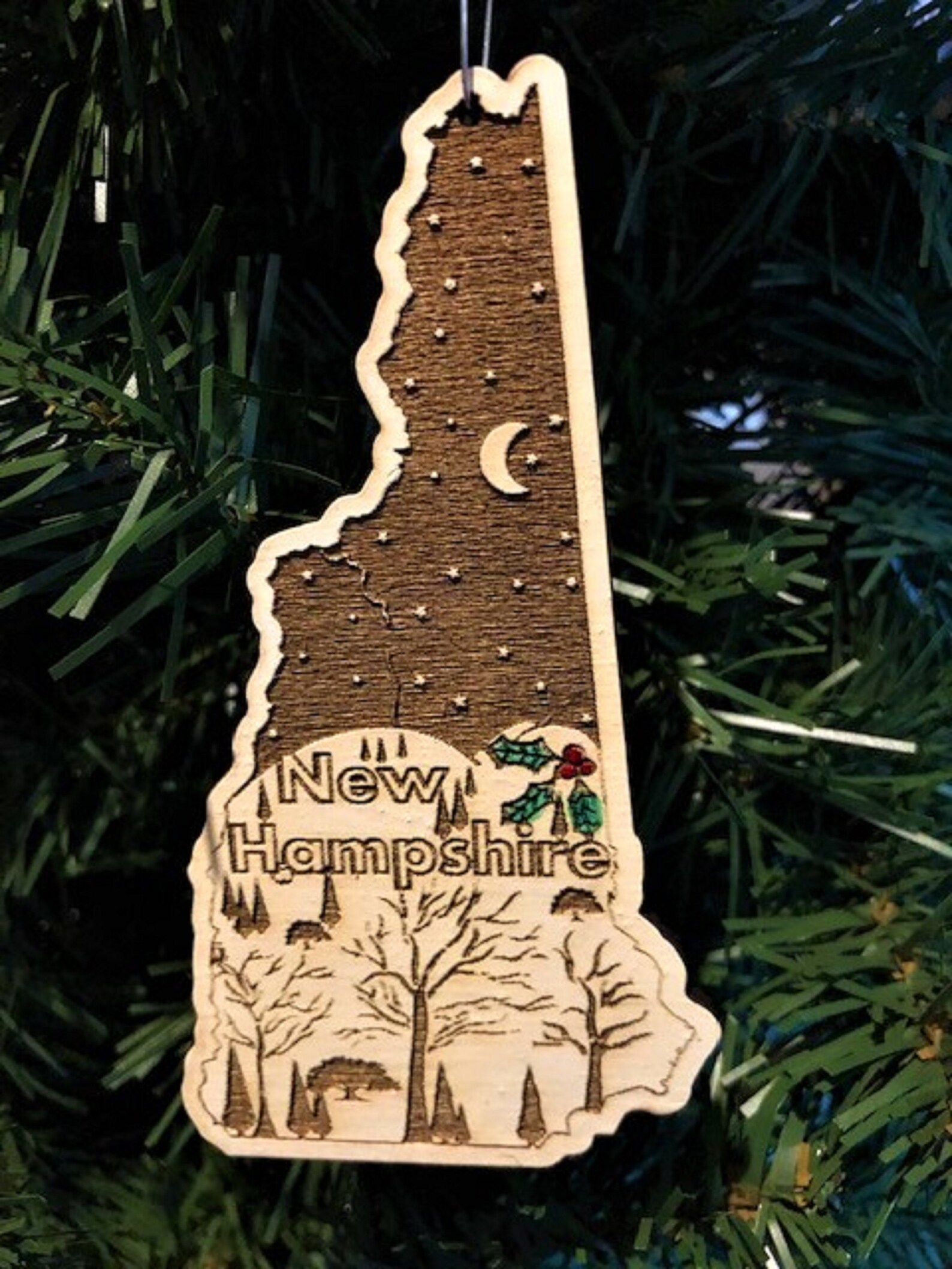 New Hampshire Christmas Ornament New Hampshire Ornament New Etsy