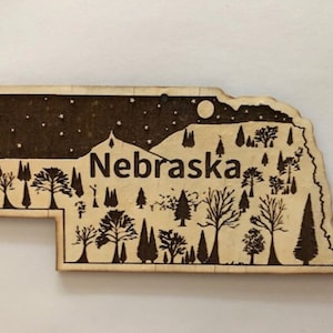 Nebraska Christmas Ornament, Nebraska Ornament,  Nebraska Gifts,  Nebraska Christmas,  Nebraska, Nebraska Art