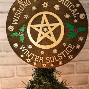 6-inch Winter Solstice Tree Topper, Winter Solstice Topper, Winter Solstice, Winter Solstice Decorations, Solstice, Christmas Tree Topper