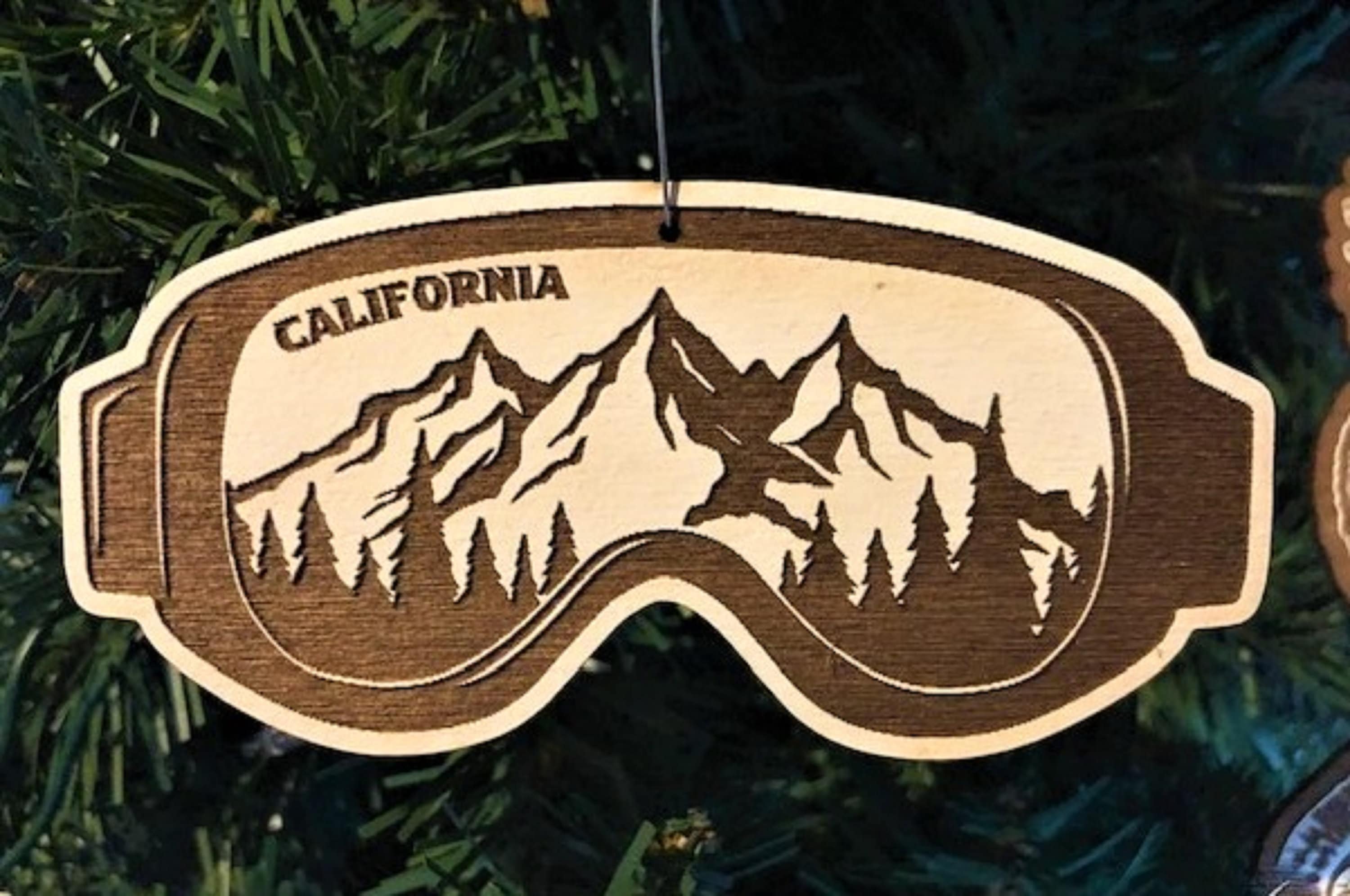 Personalized Ski Goggle Christmas Ornament Personalized Etsy