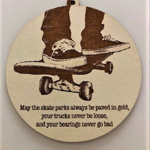 Skate Park Message Skateboarder Christmas Ornament, Skateboard Ornament, Skateboarder Ornament, Skateboarder Gifts, Skateboard Gift Ideas