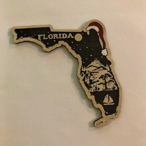 Custom Florida Christmas Ornament, Florida Ornament, Florida Christmas Ornament, Florida Christmas, Florida Gifts, Florida Christmas Decor